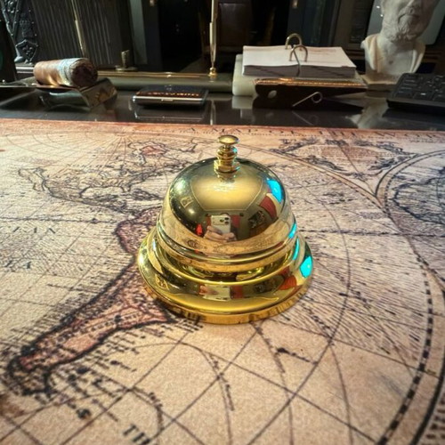 Reception Bell vintage, polished brass, like new