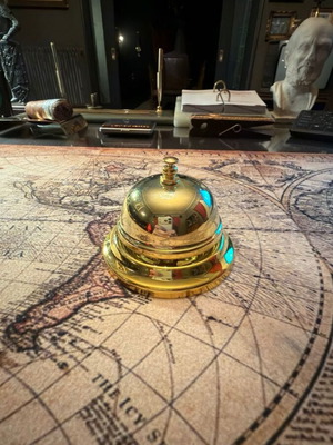 Reception Bell vintage, polished brass, like new