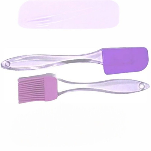 Silicone brush and spatula set 2 pieces new