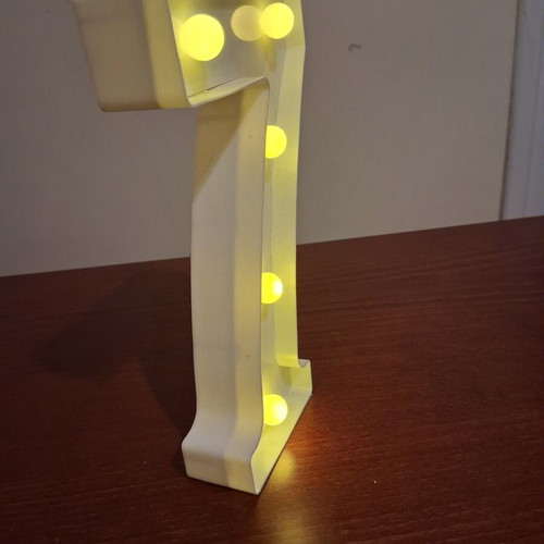 Number 7 birthday decoration lamp like new