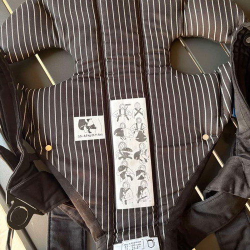 BabyBjörn Original baby carrier Black Pinstripe like new