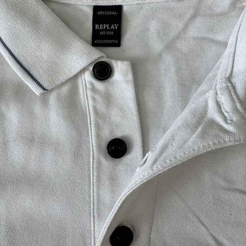 Replay short sleeve shirt XXL like new, white, slim fit