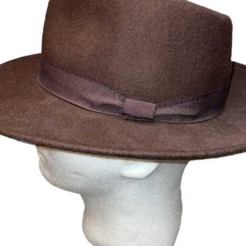 Fedora hat brown like new, size 57