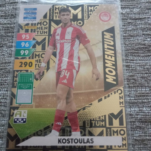 Panini Super League 2024-25 Momentum & Gold collectible cards set, Olympiacos & Kostoulas