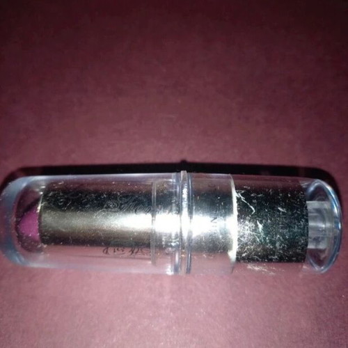 Purple lipstick shiny new with subtle glitter