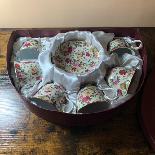Tea set 6 pieces fine porcelain new