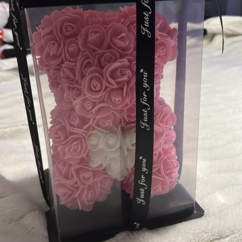 Decorative bear made of roses new