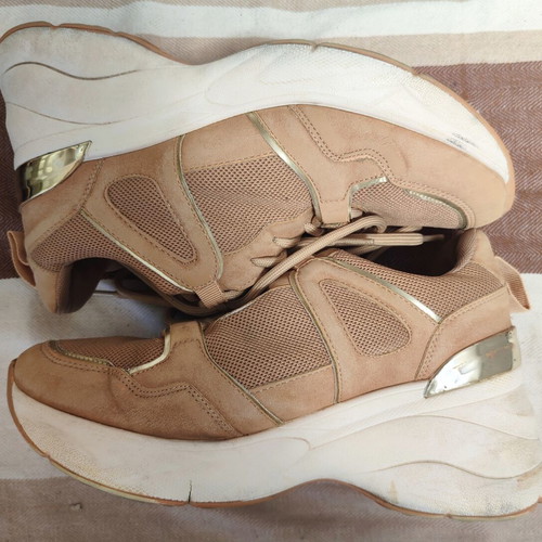 Women's sneakers size 39 used, beige