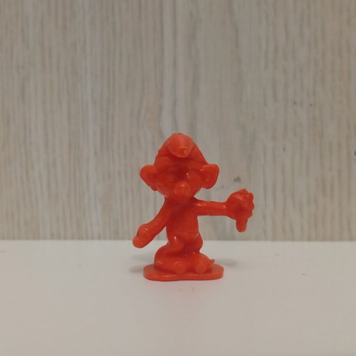 Vintage Smurfs plastic figure used, 1980s, 3cm height
