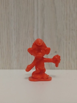 Vintage Smurfs plastic figure used, 1980s, 3cm height