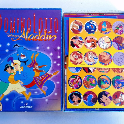 Domino Lotto Disney Aladdin 1992 Clementoni new