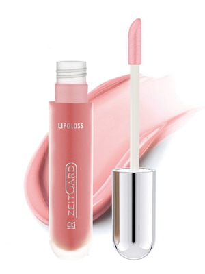 Lip gloss μεγάλης διάρκειας με όγκο και γυαλιστερό ροζ τελείωμα