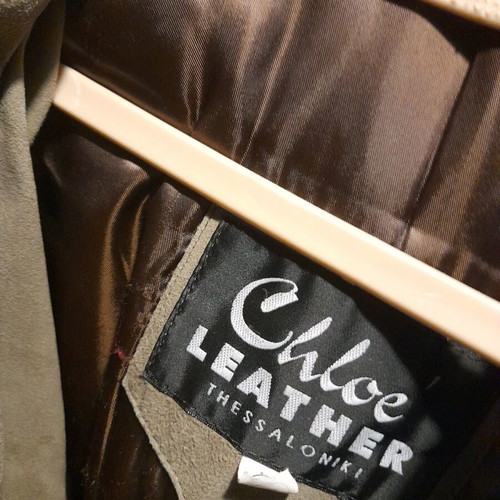 Chloe leather beige jacket size L in excellent condition