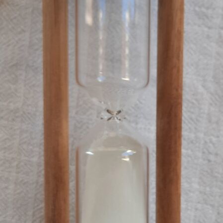 Wooden decorative hourglass Estia, new condition