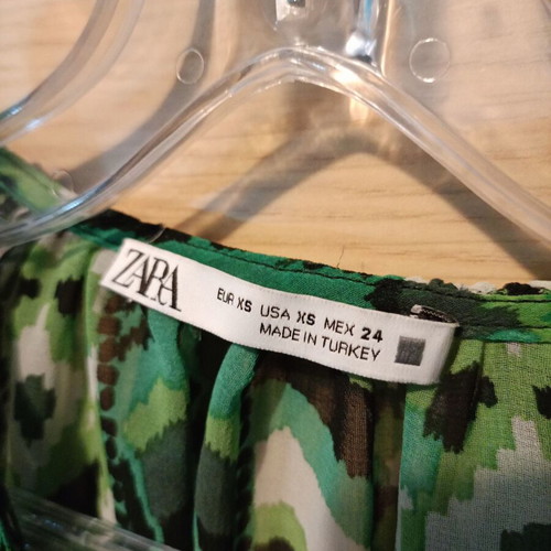 Zara semi-transparent blouse shirt with ruffles new, oversized