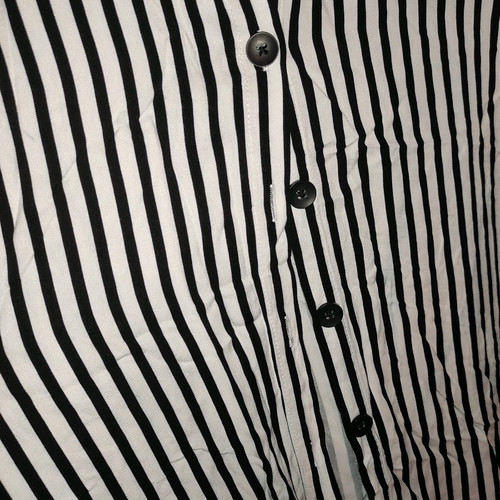 Striped long oversize shirt used