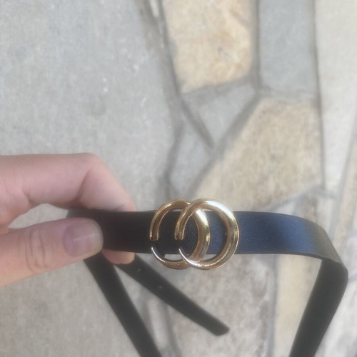 Women's belt black with gold, adjustable, new