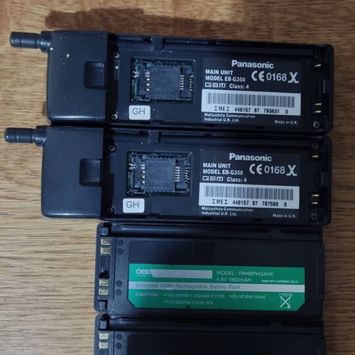 Panasonic EB-G350 mobile phones used, set of 2, black