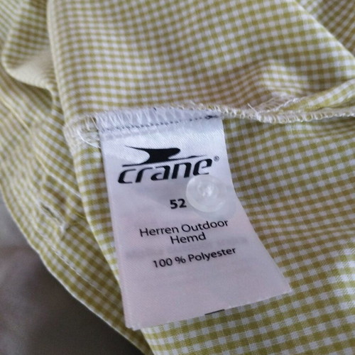 Crane Short Sleeve Shirt like new, size 52, yellow