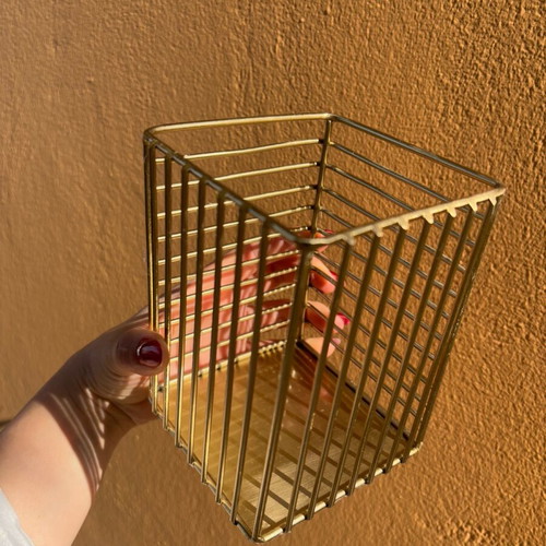 Decorative metal holder gold color, new