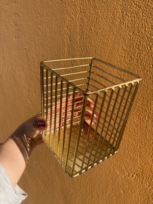 Decorative metal holder gold color, new
