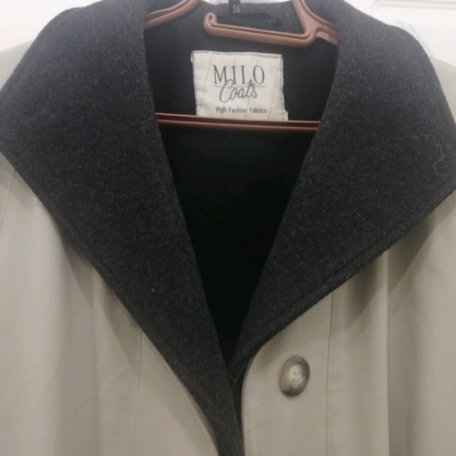 Wool coat Milo new, beige, high fashion fabrics