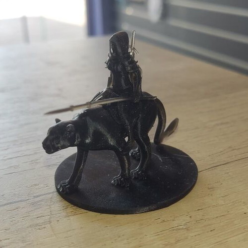Human Female Ranger on Panther miniature made to order, 32mm resin