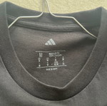 Adidas t shirt new, medium fits large, black and blue