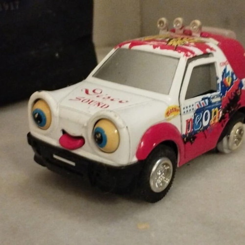 Disco Car Neon Pull Back and Go toy car used, excellent condition