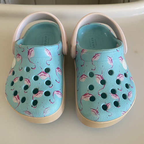 Crocs sandals new, size 19-20, blue and pink