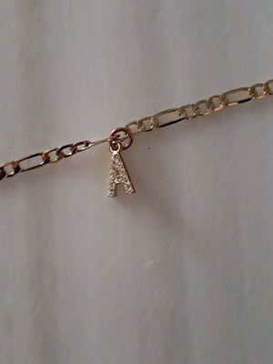 Gold bracelet with letter A like new