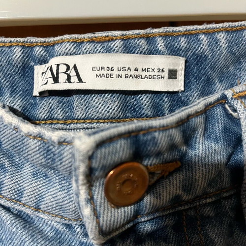 Zara jeans size S like new, 100% cotton, blue