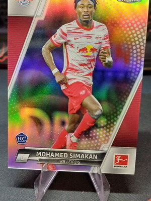 Topps Chrome Bundesliga 2021/22 Mohamed Simakan Refractor RC card like new