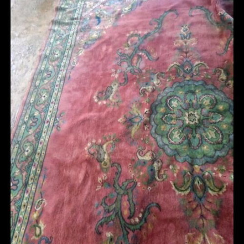 Large green carpet used