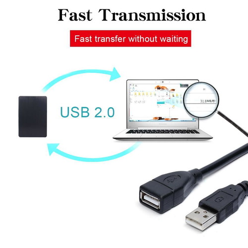 USB Male to Female Cable 100cm new, USB2.0