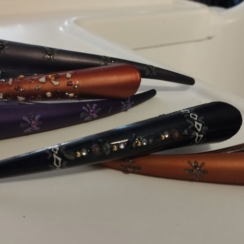 Hair Clip Set "Ramfos" with Rhinestones and Metallic Shades, like new, pack of 5