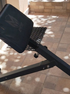 Exercise bench used, for back muscles