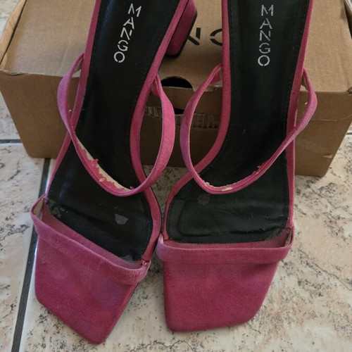 Mango mules pink used, size 38, sandals