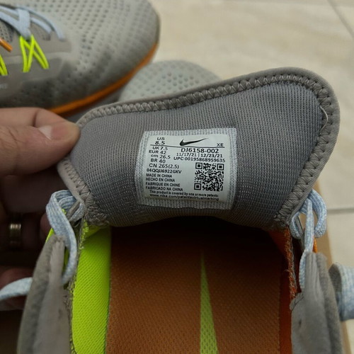 Nike React Pegasus Trail 4 Trail Running Shoes like new, gray, size 42