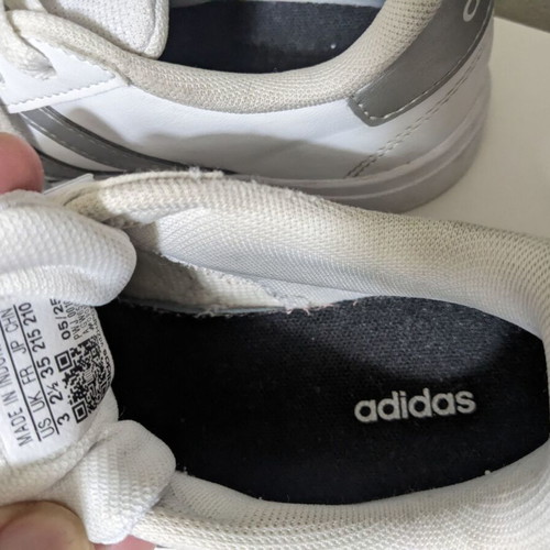 Adidas sneakers size 35 like new, white athletic shoes for girls