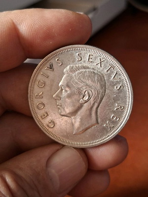 Silver coin South Africa 1952 used