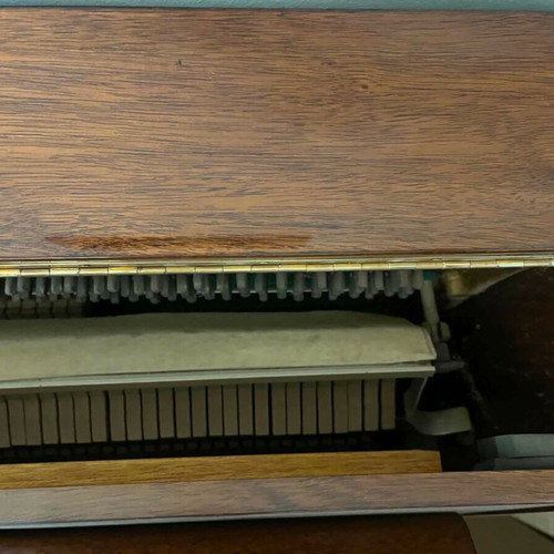 Bernhard Steiner Upright Piano Like New With Walnut Finish And Stool