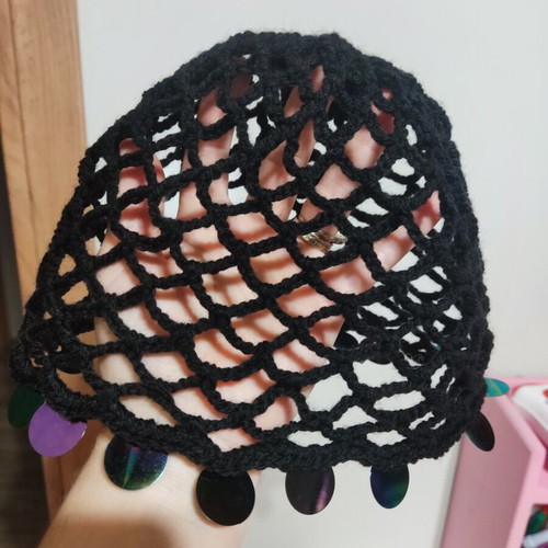 Handmade black bandana hat accessory new