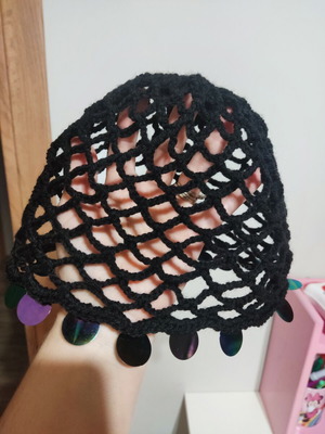 Handmade black bandana hat accessory new