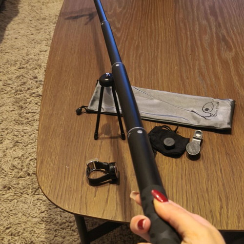 Selfie stick like new with two lenses, tripod base and Bluetooth bracelet