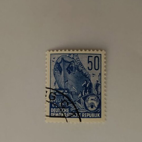 DDR 50 collectible stamp, like new, East Germany