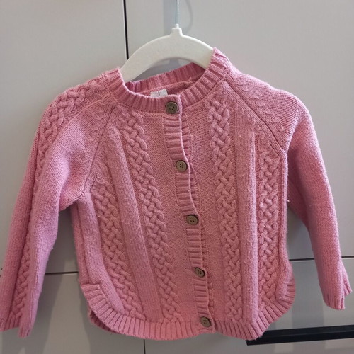 Baby cardigan pink 12 months 74cm Orchestra like new