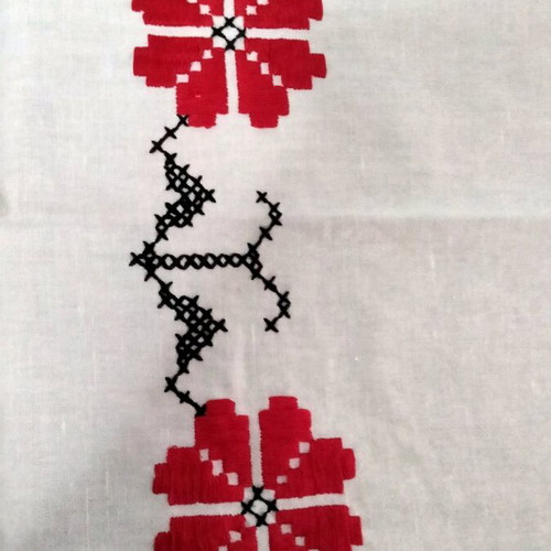 Handmade Linen Tablecloth with Traditional Embroidery, New