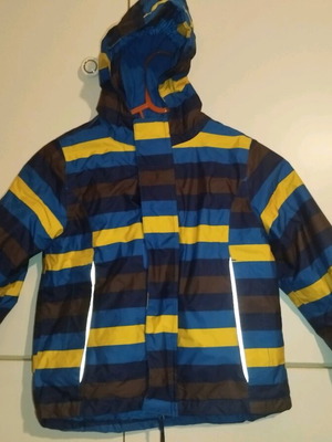 Children's ski jacket like new, size 110-116, blue brown yellow