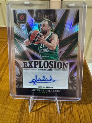 Arturas Milaknis Explosion Signatures basketball card